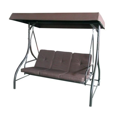 Aleko SWC03BR Outdoor Furniture Garden Porch &Patio Swing chair, Brown color SWC03BR